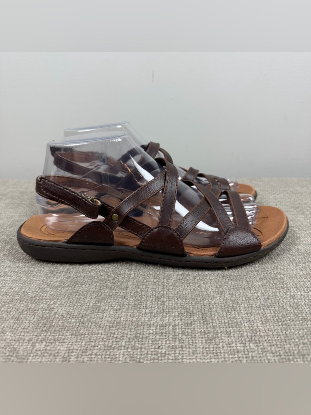 BOC Born Sandals Women’s 9 Altheda Criss Cross Strappy Brown Flats Comfort Boho - Picture 2 of 10